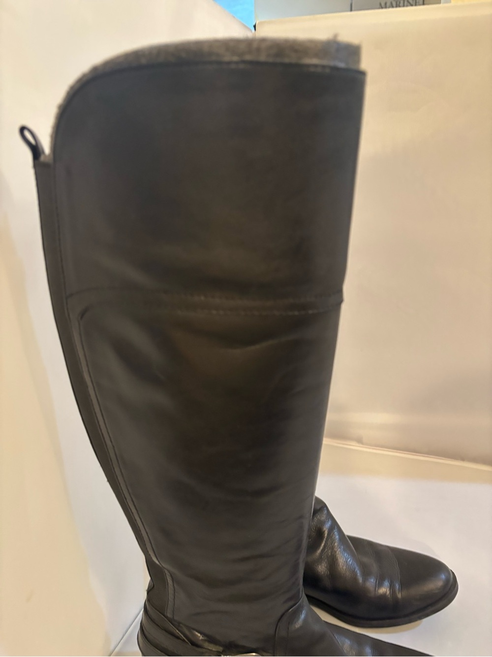 Audrey Brooks Black Tall Leather Riding Boots size 8 - Picture 3 of 10